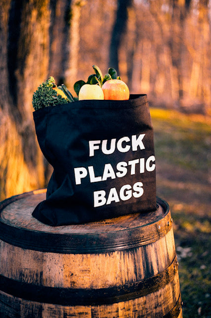 Fuck Plastic Bags Grocery Tote